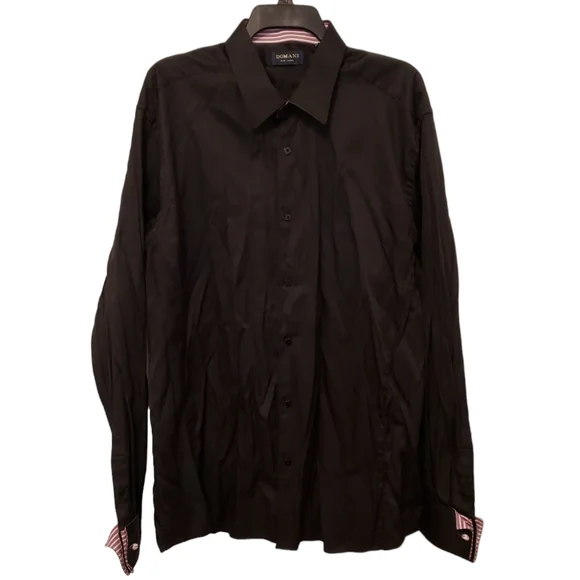 Domani Shirts | Domani Black with Purple Striped Accents Button Down Shirt Size 3XLT | Color: Black/Purple | Size: 3XLT | U233064'S Closet
